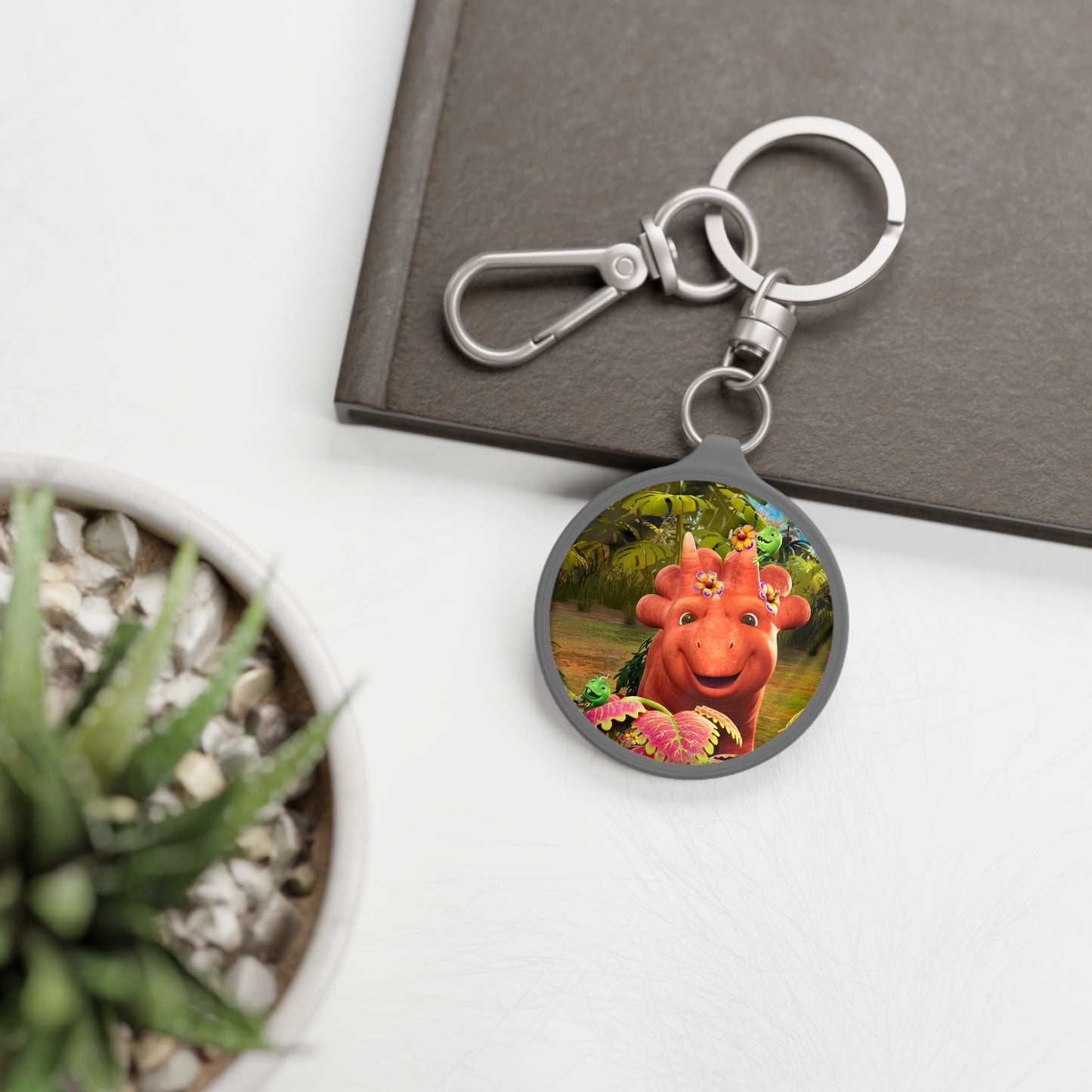 Vegesaurs Keyring Tag - Ginger Blossom