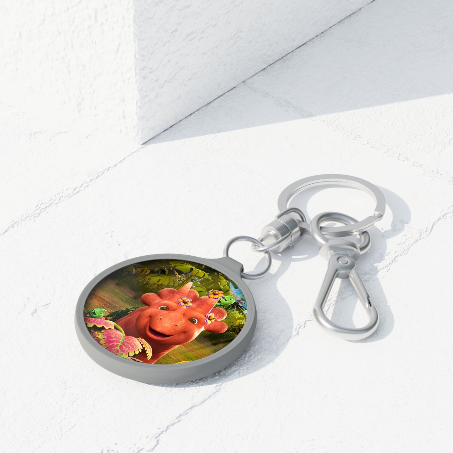Vegesaurs Keyring Tag - Ginger Blossom