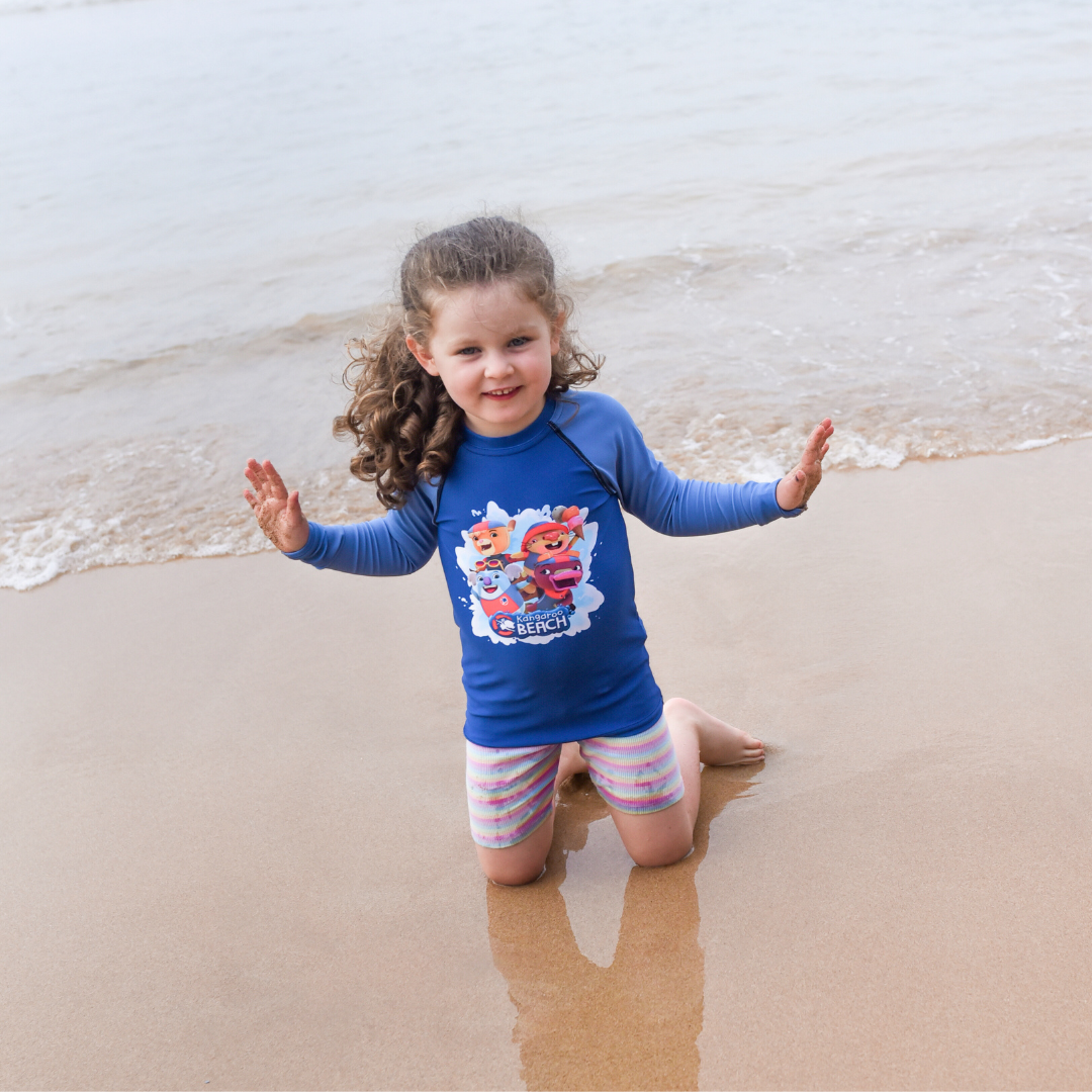 Kangaroo Beach Rash Guard - Red