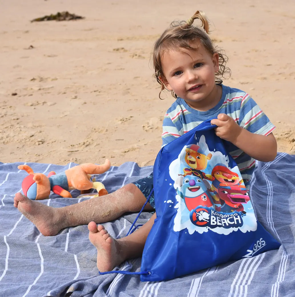 Kangaroo Beach drawstring bag - blue