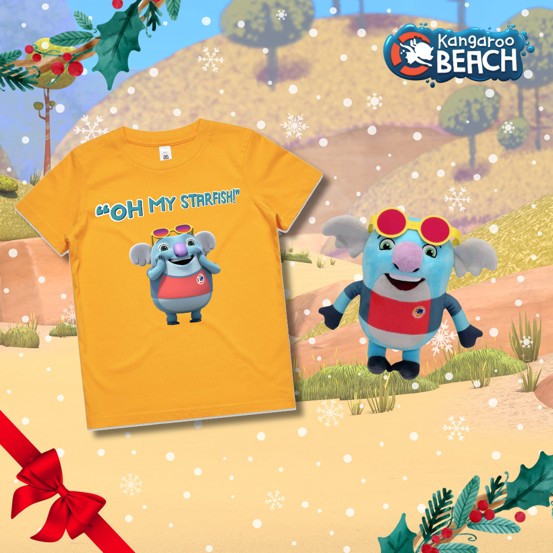 Kangaroo Beach Christmas Pack Frizzy Plush and T-shirt