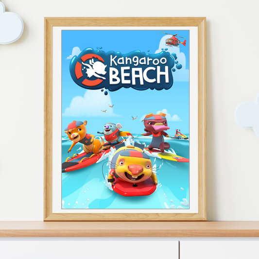 Kangaroo Beach Poster - Surf's Up