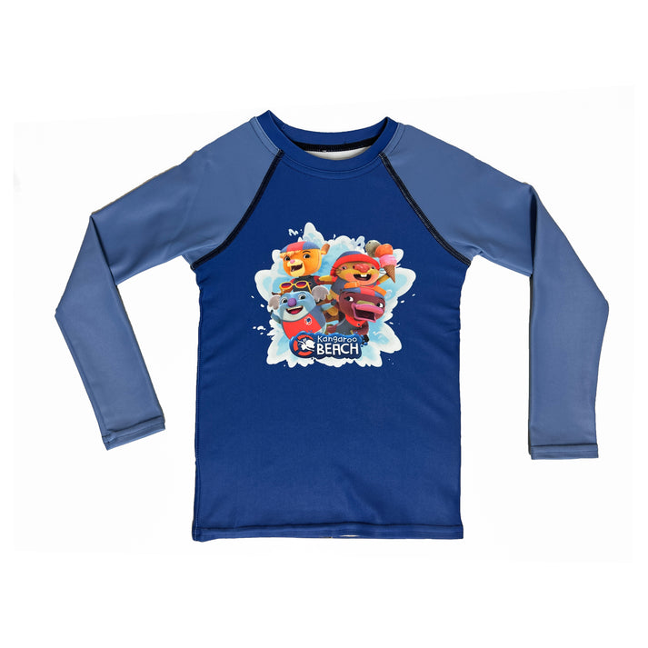 Kangaroo Beach Rash Guard - Blue – Cheeky Little Shop
