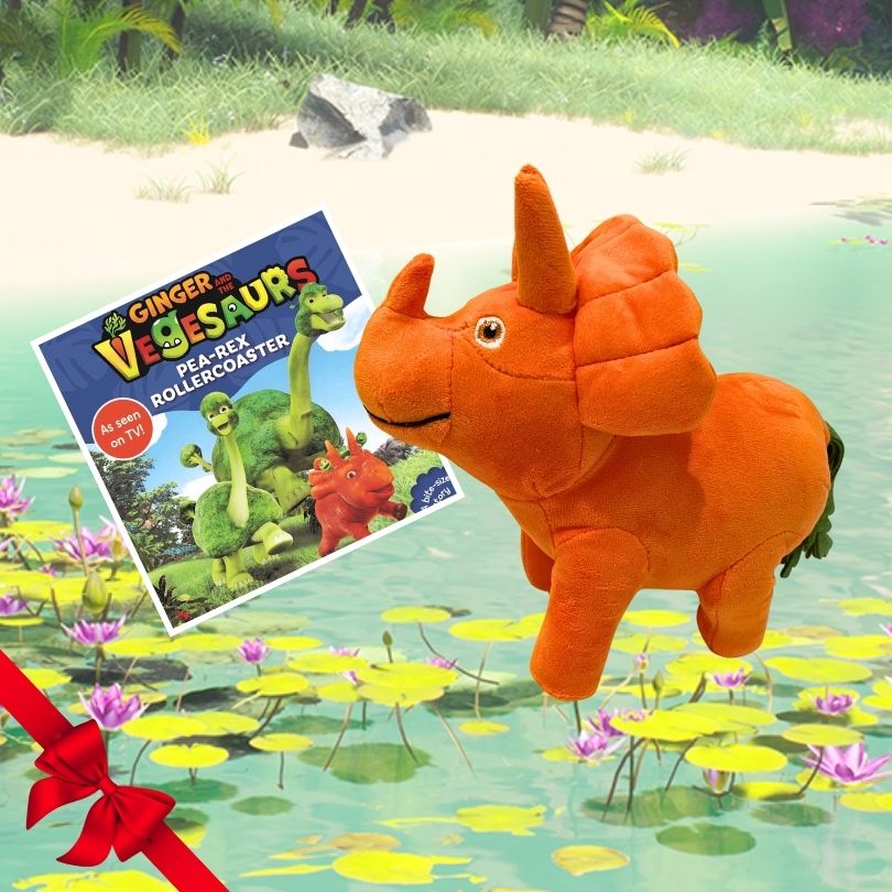 Vegesaurs Plush and Book Gift Pack