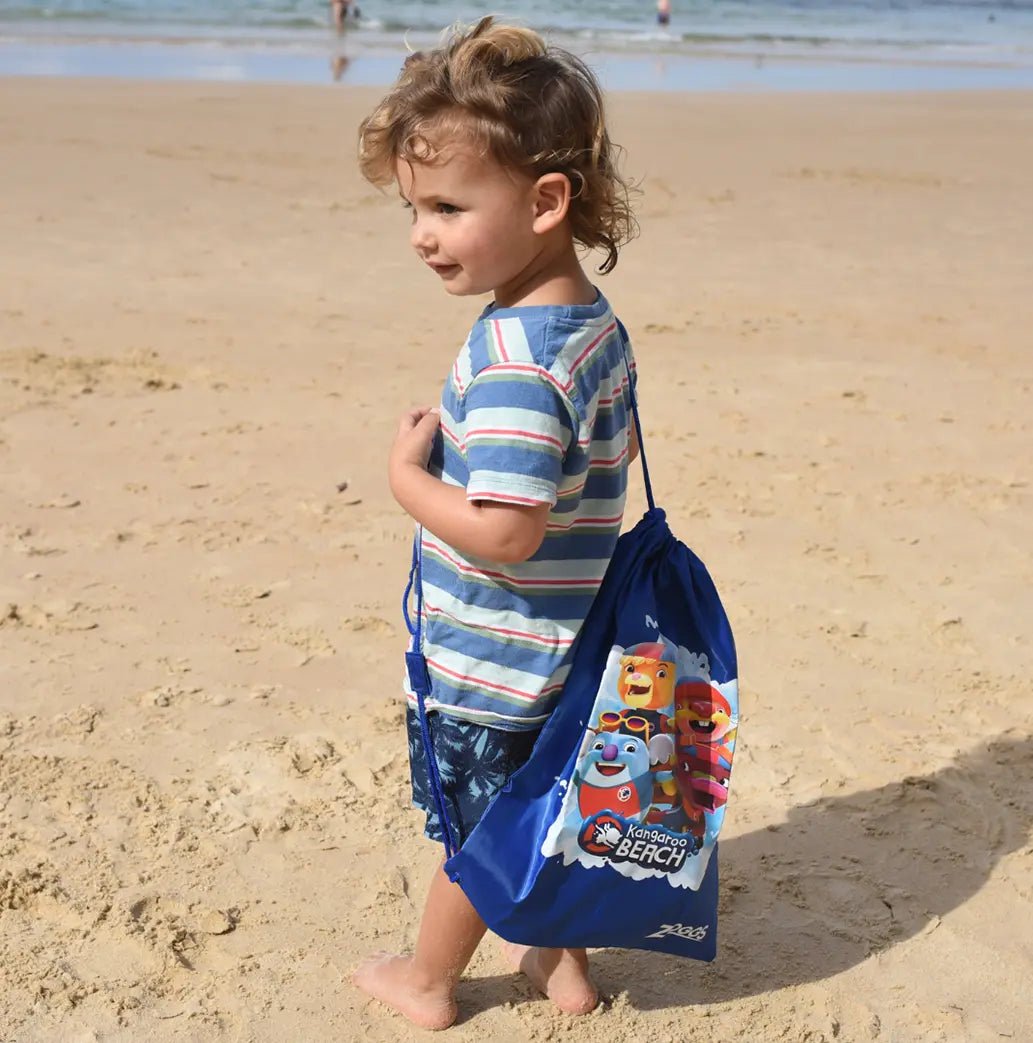 Kangaroo Beach drawstring bag - blue