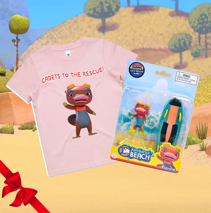 Kangaroo Beach Gemma Tee and Figurine Gift Pack