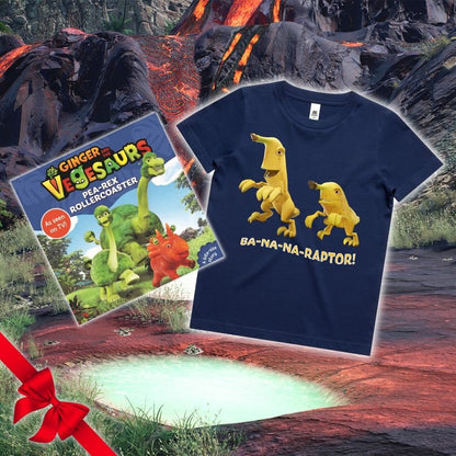 Vegesaurs - Bananaraptor Tee and Book - Mix & Match