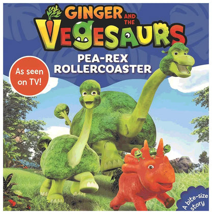 Vegesaurs Pea-Rex Ta-Da Tee and Book Gift Pack - Rollercoaster