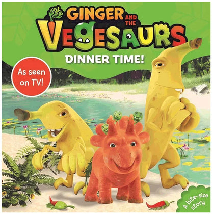 Vegesaurs Pea-Rex Ta-Da Tee and Book Gift Pack - Dinner Time