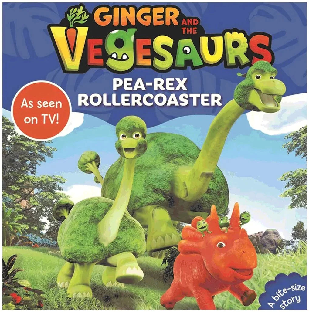 Ginger and the Vegesuars Pea-Rex Rollercoaster book